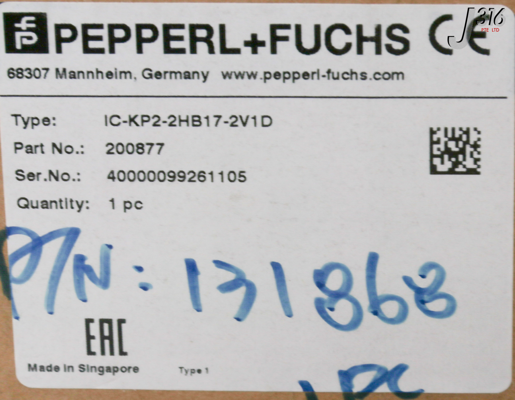 のー 31161 PEPPERL+FUCHS CONTROL INTERFACE UNIT, 200877 (NEW) IC-KP2